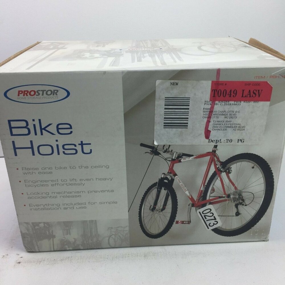 Pro Stor Home Storage Product Bike Hoist Lift Garage Organize Up To 50lbs